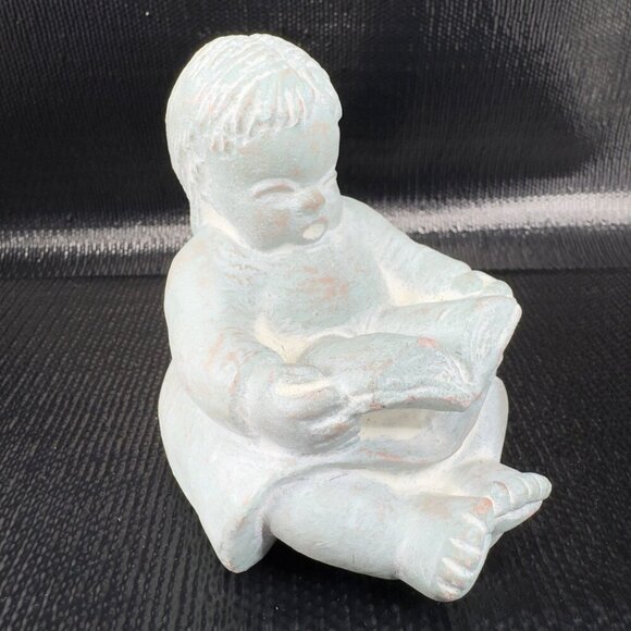 Isabel Bloom Other - Vintage Isabel Bloom Girl Reading A Book Figurine Heavy Paperweight Figure Decor